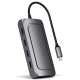Satechi USB-4 Multiport 8K HDMI - Αντάπτορας Type-C Με Θύρες 1 x Type-C / 3 x USB-A / 1 x Ethernet / 1 x 8Κ HDMI / 1 x 3.5mm Jack / 1 x SD & Micro SD (ST-U4MA3M)