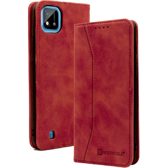 Bodycell Θήκη - Πορτοφόλι Realme C11 2021 - Red (5206015058981)