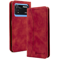 Bodycell Θήκη - Πορτοφόλι Xiaomi Poco M4 Pro 4G - Red (5206015060700)