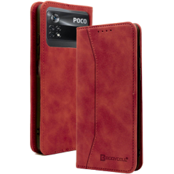 Bodycell Θήκη - Πορτοφόλι Xiaomi Poco X4 Pro 5G - Red (5206015000942)