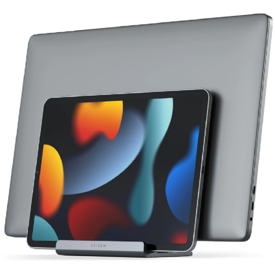 Satechi Dual Vertical Laptop Stand - Βάση Αλουμινίου για Laptop / Tablet / Smartphone (ST-ADVSM)