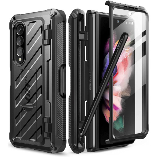 Supcase Ανθεκτική Θήκη Unicorn Beetle Pro - Samsung Galaxy Z Fold3 5G με Υποδοχή S-Pen - Black (843439117075)