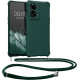 KWmobile Matte Θήκη Σιλικόνης με Λουράκι Λαιμού OnePlus Nord 2T - Dark Green (58770.80)