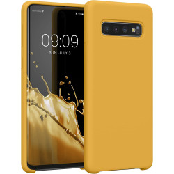 KWmobile Soft Flexible Rubber Cover - Θήκη Σιλικόνης Samsung Galaxy S10 - Mango (47732.191)