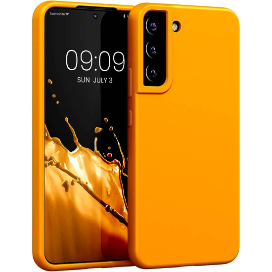 KWmobile Soft Flexible Rubber Cover - Θήκη Σιλικόνης Samsung Galaxy S22 Plus 5G - Mango (56761.191)