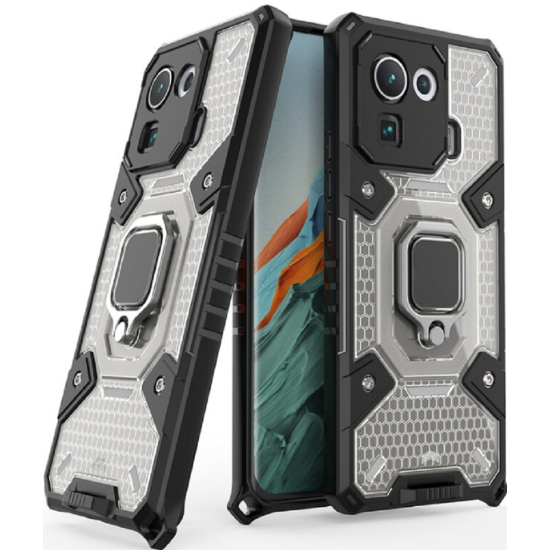 Vivid Honeycomb Armor - Ανθεκτική Θήκη Xiaomi Mi 11 Pro με Μεταλλικό Ring Holder - Black (UNARMORMI11PROBK)