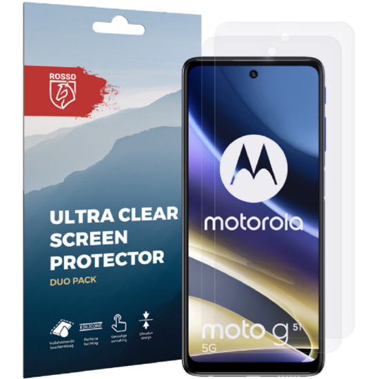 Rosso Ultra Clear Screen Protector - Μεμβράνη Προστασίας Οθόνης - Motorola Moto G51 5G - 2 Τεμάχια (8719246353451)