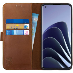 Rosso Deluxe Δερμάτινη Θήκη Πορτοφόλι OnePlus 10 Pro - Brown (8719246343636)