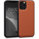 Kalibri Σκληρή Δερμάτινη Θήκη με TPU Bumper - Apple iPhone 12 / 12 Pro - Orange (58807.29)
