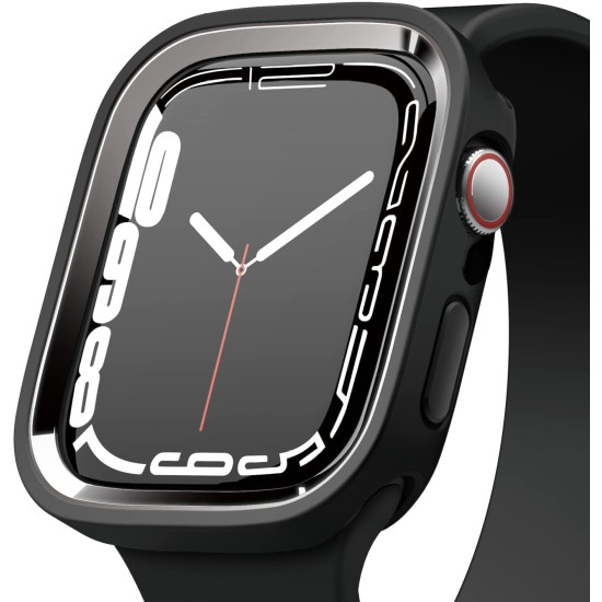 Elago Θήκη Duo Case Apple Watch SE/9/8/7/6/5/4 (45/44mm) - Black / Metalic Dark Grey (EAW45DUO-BKMDGY)