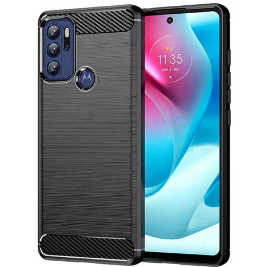 Vivid Carbon Silicone - Θήκη Σιλικόνης Motorola Moto G60S - Black (UNCAMOTOG60SBK)