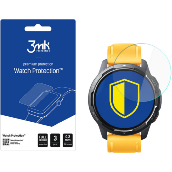 3MK Premium Flexible Glass - Αντιχαρακτικό Υβριδικό Προστατευτικό Γυαλί - Xiaomi Watch S1 Active - 0.2mm - 3 Τεμάχια (5903108466707)