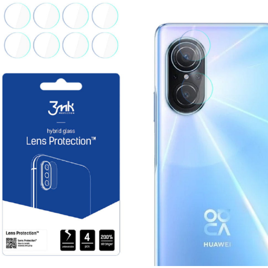 3MK Hybrid Glass Camera Protector - Αντιχαρακτικό Υβριδικό Προστατευτικό Γυαλί για Φακό Κάμερας Huawei Nova 9 SE - 4 Τεμάχια (5903108469272)