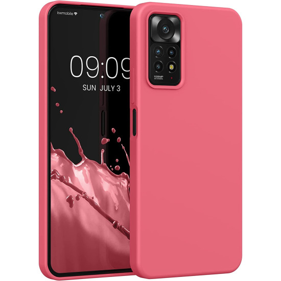 KWmobile Soft Slim Flexible Rubber Cover - Θήκη Σιλικόνης Xiaomi Redmi Note 11 Pro / Redmi Note 12 Pro 4G - Neon Coral (57373.103)