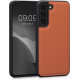 Kalibri Σκληρή Δερμάτινη Θήκη με TPU Bumper - Samsung Galaxy S22 5G - Orange (58859.29)