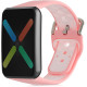 KW Λουράκι Σιλικόνης Oppo Watch Free - Grapefruit Pink / White (58878.02)