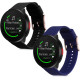 KW Λουράκι Σιλικόνης (20mm) Polar Ignite 2 / Unite / Pacer - 2 Τεμάχια - Black / Dark Blue (58981.01)