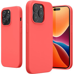 KWmobile Soft Flexible Rubber Cover - Θήκη Σιλικόνης Apple iPhone 14 Pro - Neon Coral (59073.103)