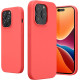 KWmobile Soft Flexible Rubber Cover - Θήκη Σιλικόνης Apple iPhone 14 Pro - Neon Coral (59073.103)