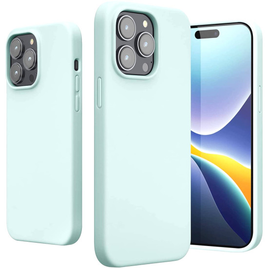 KWmobile Soft Flexible Rubber Cover - Θήκη Σιλικόνης Apple iPhone 14 Pro Max - Cool Mint (59074.200)