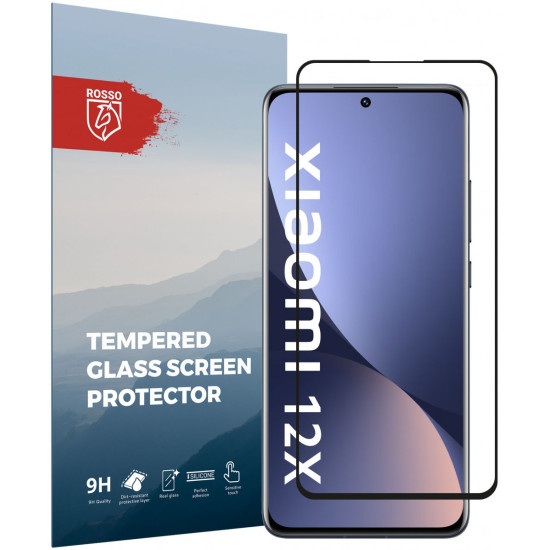 Rosso Tempered Glass - FullFace Αντιχαρακτικό Προστατευτικό Γυαλί Οθόνης Xiaomi 12 / 12X - Black (8719246358203)
