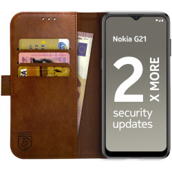 Rosso Element PU Θήκη Πορτοφόλι Nokia G21 / G11 - Brown (8719246358425)