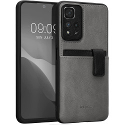 Kalibri 2 in 1 Σκληρή Θήκη - Πορτοφόλι με TPU Bumper και Αποσπώμενη Θήκη για Κάρτες - Xiaomi Redmi Note 11 Pro Plus 5G - Light Grey / Black (59169.25)
