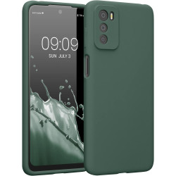 KWmobile Soft Flexible Rubber Cover - Θήκη Σιλικόνης Motorola Moto G42 με Πλαίσιο Κάμερας - Forest Green (59185.166)