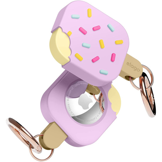 Elago Ice Cream Case - Θήκη / Μπρελόκ Premium Σιλικόνης για Apple AirTag 2 / 1 - Lavender (EATICE-LV)