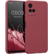 KWmobile Soft Slim Flexible Rubber Cover with Camera Protector - Θήκη Σιλικόνης Vivo Y21 με Πλαίσιο Κάμερας - Dark Rose (57577.167)