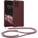 KWmobile Matte Θήκη Σιλικόνης με Λουράκι Λαιμού Honor X8 4G - Bordeaux Violet (59331.187)
