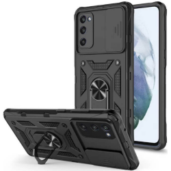 Bodycell Armor Slide - Ανθεκτική Θήκη Samsung Galaxy A03s με Κάλυμμα για την Κάμερα & Μεταλλικό Ring Holder - Black (5206015003639)