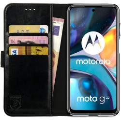 Rosso Element PU Θήκη Πορτοφόλι Motorola Moto G22 - Black (8719246358340)