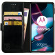 Rosso Element PU Θήκη Πορτοφόλι Motorola Edge 30 Pro - Black (8719246358357)