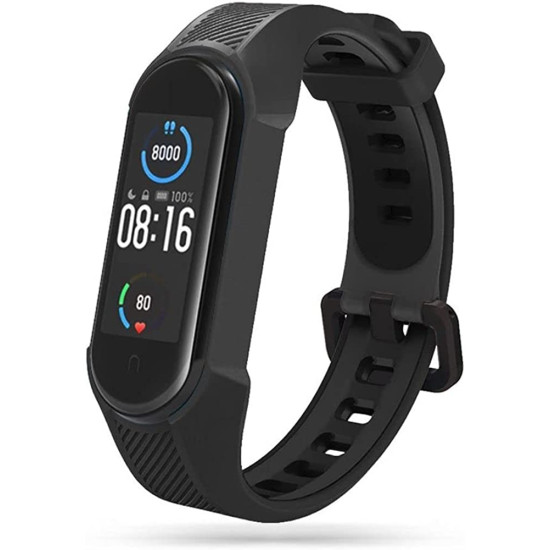 Tech-Protect Λουράκι Σιλικόνης Armour - Xiaomi Mi Band 7 / 7 NFC / 6 / 6 NFC / 5 - Black (9589046923555)