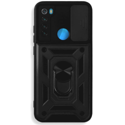 Bodycell Armor Slide - Ανθεκτική Θήκη Xiaomi Redmi Note 8 / Note 8 2021 με Κάλυμμα για την Κάμερα & Μεταλλικό Ring Holder - Black (5206015004032)