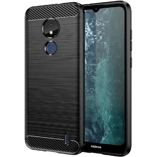 Vivid Carbon Silicone - Θήκη Σιλικόνης Nokia C21 - Black (UNCANOKIAC21BK)