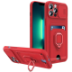 Bodycell Multifunction - Ανθεκτική Θήκη Apple iPhone 13 Pro με Λουράκι Λαιμού / Κάλυμμα Κάμερας / Ring Holder / Υποδοχή Κάρτας - Red (5206015004803)