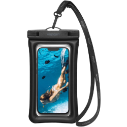 Spigen A610 Aqua Shield Universal Waterproof Floating Case - Αδιάβροχη Θήκη για Κινητά έως 6.8'' - IPX8 - Black (AMP04529)