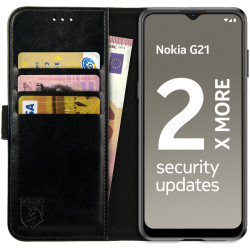 Rosso Element PU Θήκη Πορτοφόλι Nokia G21 / G11 - Black (8719246358333)