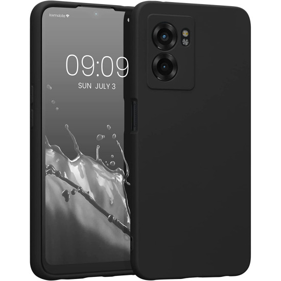KWmobile Soft Slim Flexible Rubber Cover with Camera Protector - Θήκη Σιλικόνης Realme Narzo 50 5G με Πλαίσιο Κάμερας - Black Matte (59618.47)