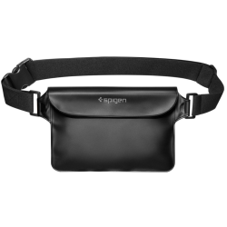Spigen A620 Aqua Shield Waterproof Pouch Bag - Universal Αδιάβροχη Τσάντα Μέσης - IPX8 - 20 x 12 cm - Solid Black (AMP04532)