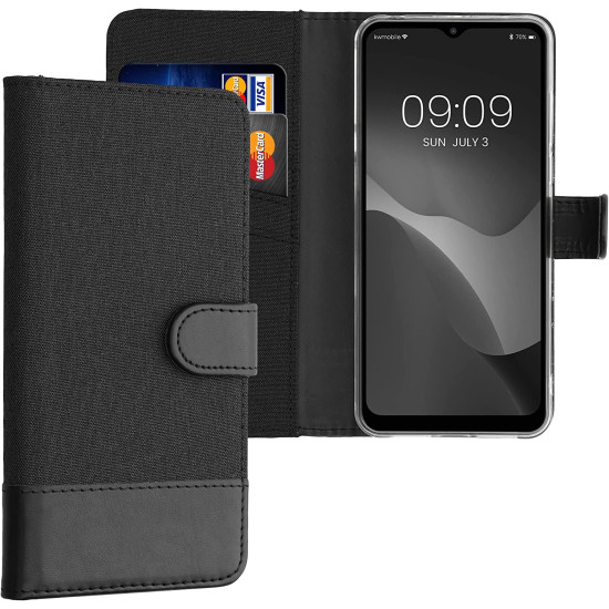 KWmobile Θήκη Πορτοφόλι TCL 30E / 30 SE - Anthracite / Black (59647.73)
