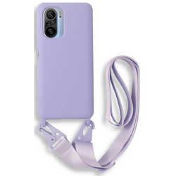 Bodycell Θήκη Σιλικόνης με Λουράκι Λαιμού - Xiaomi Mi 11i / Poco F3 - Violet (5206015002007)