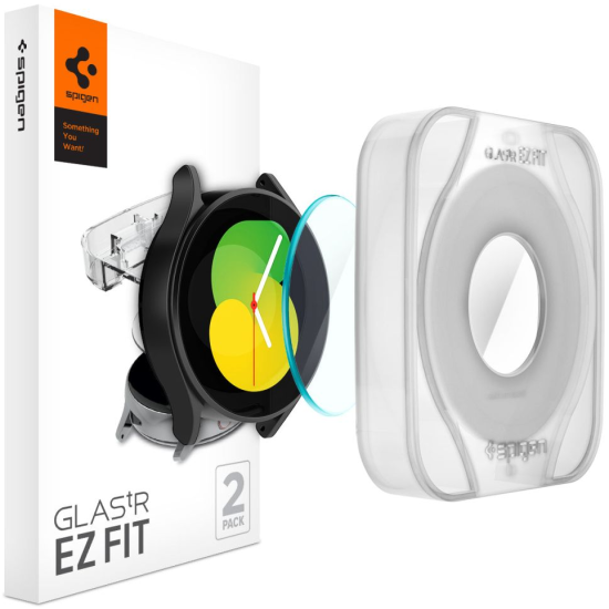 Spigen Tempered Glass GLAS.tR EZ Fit - Αντιχαρακτικό Γυαλί Οθόνης Samsung Galaxy Watch 5 / 4 44mm - 2 Τεμάχια (AGL05339)