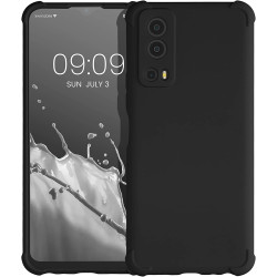 KWmobile Θήκη Σιλικόνης Vivo Y72 5G με Πλαίσιο Κάμερας και TPU Bumper - Black Matte (59901.47)