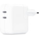 Official Apple Ταχυφορτιστής Ταξιδιού / Αντάπτορας με 2 x Type-C - 35W - White (MNWP3ZM/A)
