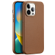 Duxducis Grit Elegant PU Leather - Σκληρή Θήκη MagSafe Apple iPhone 14 Pro Max - Brown (6934913035016)