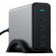 Satechi USB-C 4-Port GaN Charger - Φορτιστής Τοίχου με Βάση Στήριξης - Με 4 x Type-C PD - 165W - Space Grey (ST-UC165GM-EU)