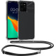 KWmobile Διάφανη Θήκη Σιλικόνης με Λουράκι Λαιμού - Realme Narzo 50A Prime - Transparent / Black (59927.01)